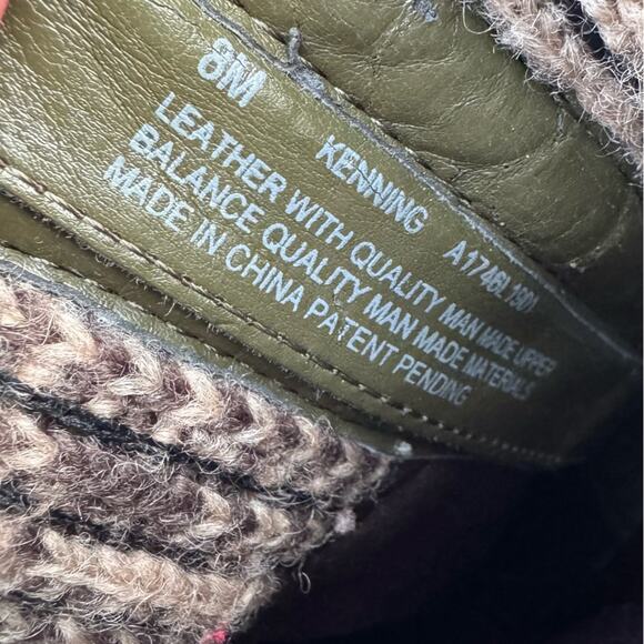 Naturalizer size 8 Kenning Green Suede Wedge Boots Knit Sweater Cuff - Picture 11 of 11